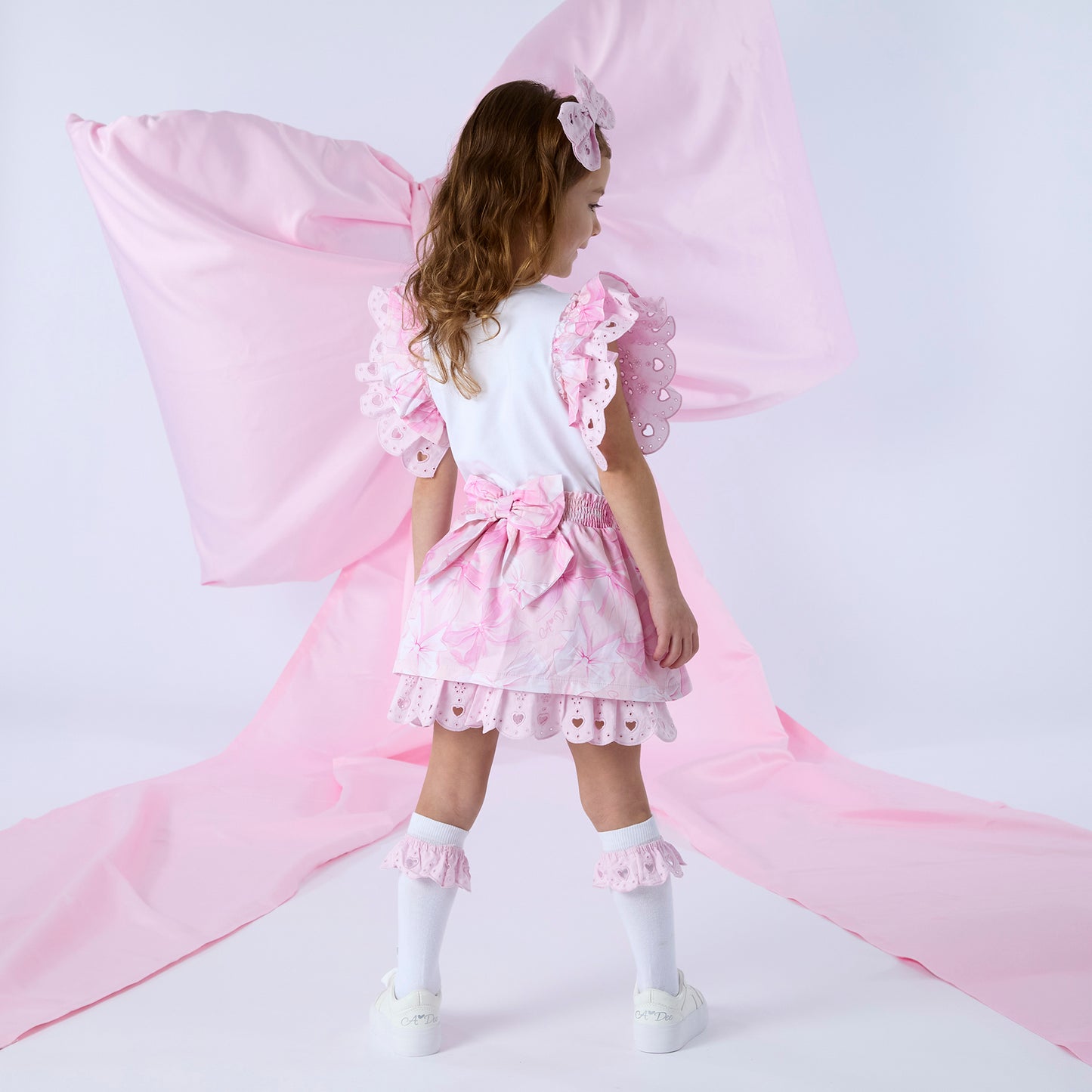 A’Dee - Bow print mix dress