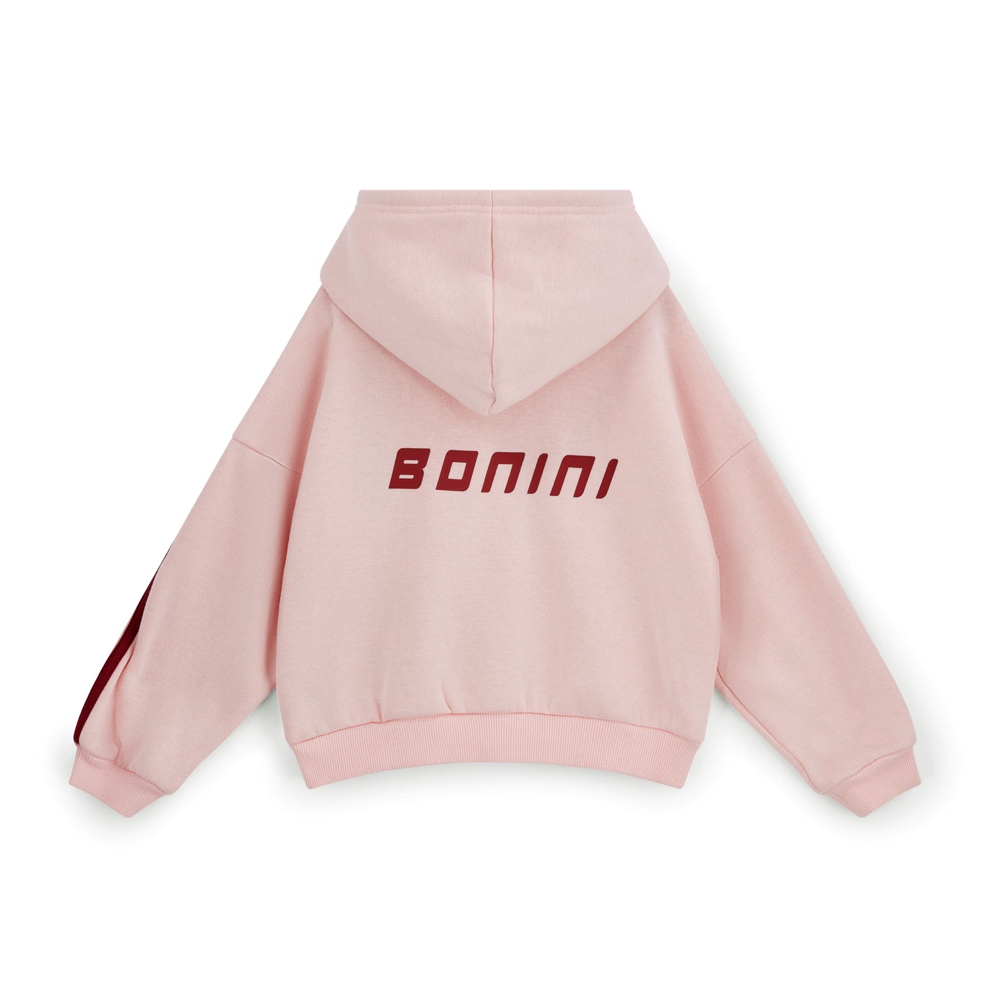 Bonini - Light pink, logo, piping hoodie
