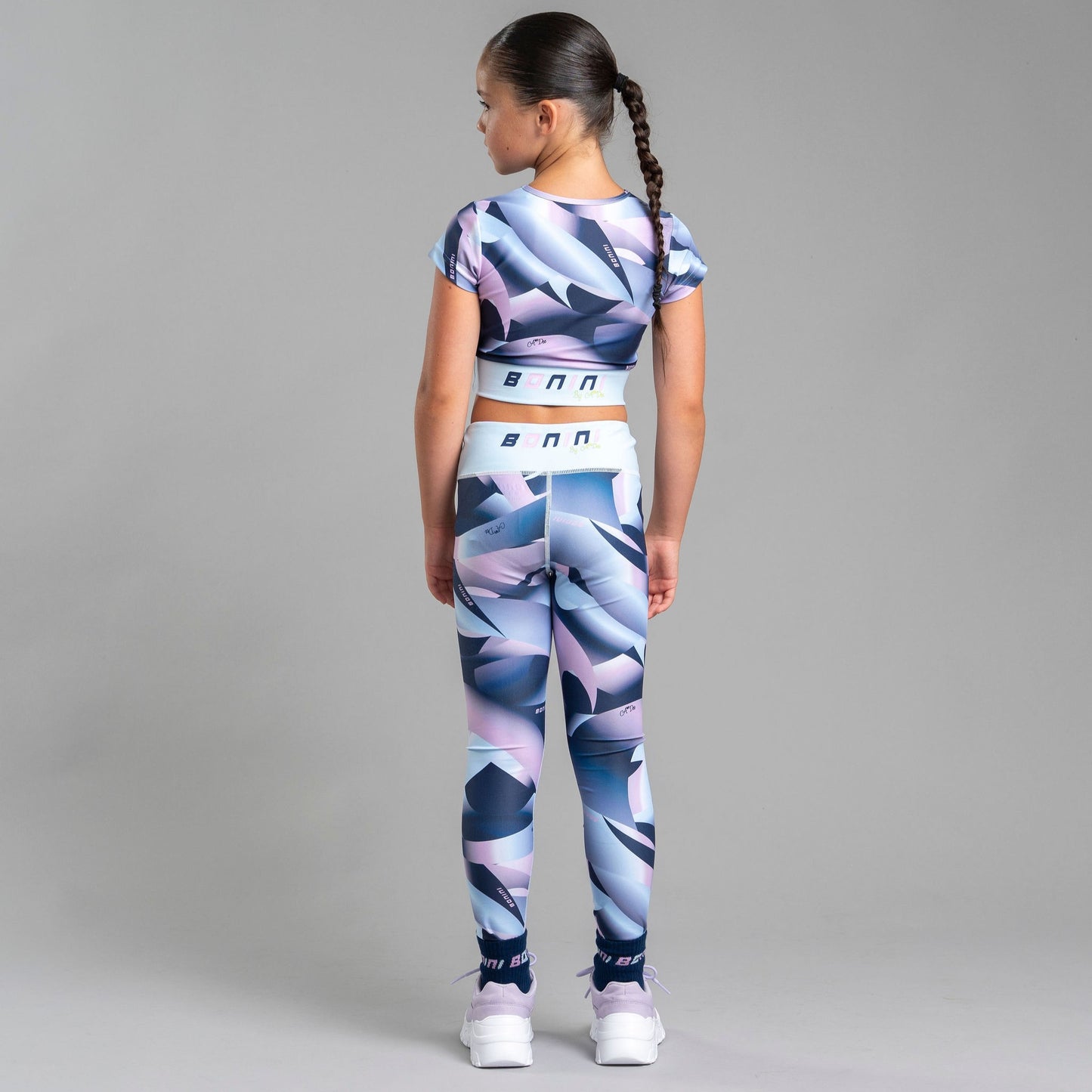 Bonini - Sky Blue, printed leggings, Sprint