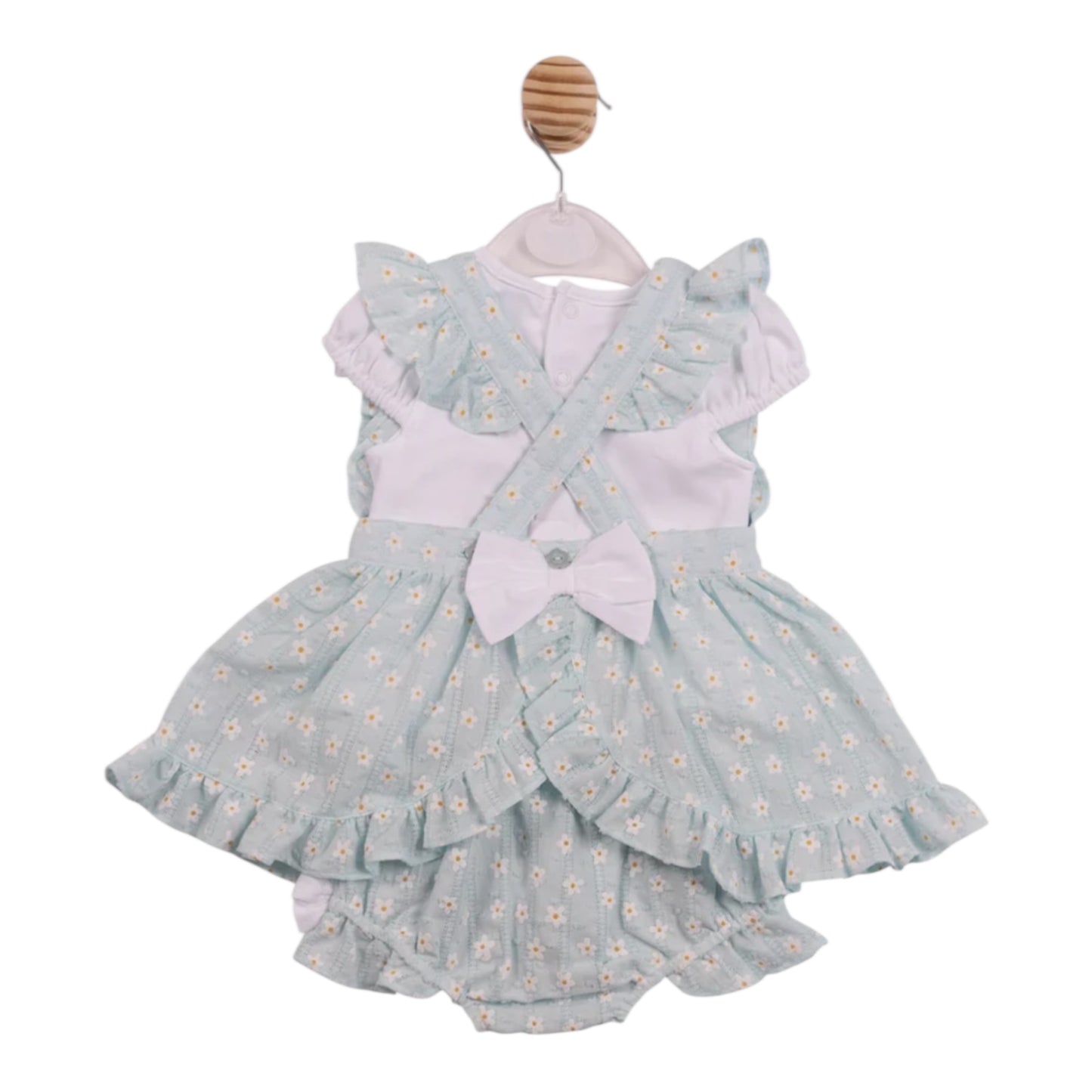 Mintini - Blue Daisy Pinafore Dress and Pants