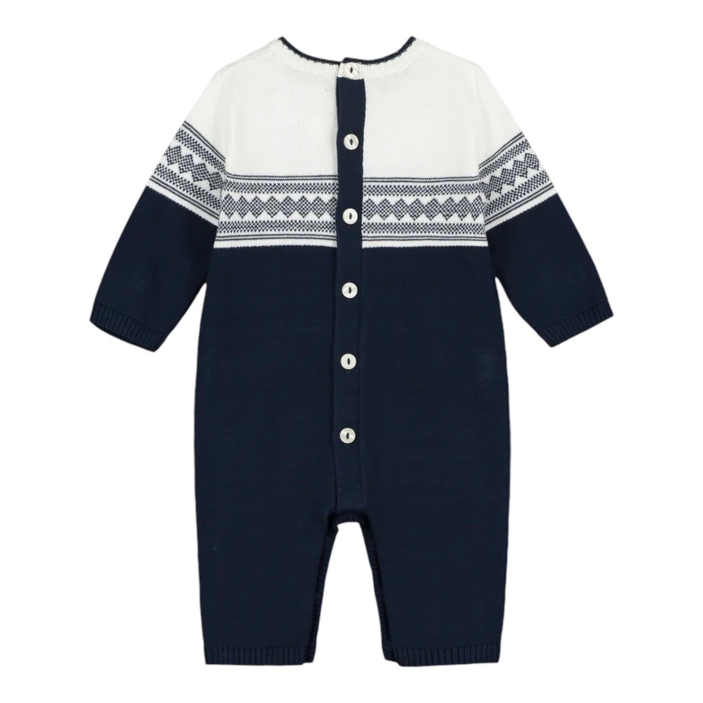 Emile et Rose, Rompers, Emile et Rose - Navy fine knit romper with pull on hat