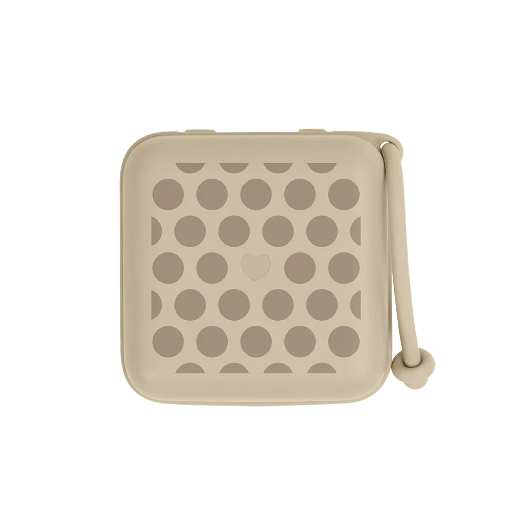 Bibs - Pacifier box, Vanilla polka