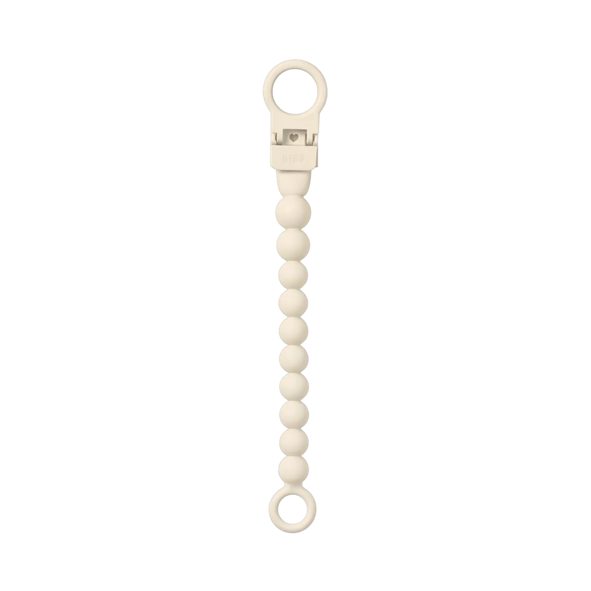 Bibs - Dummy clip, ivory