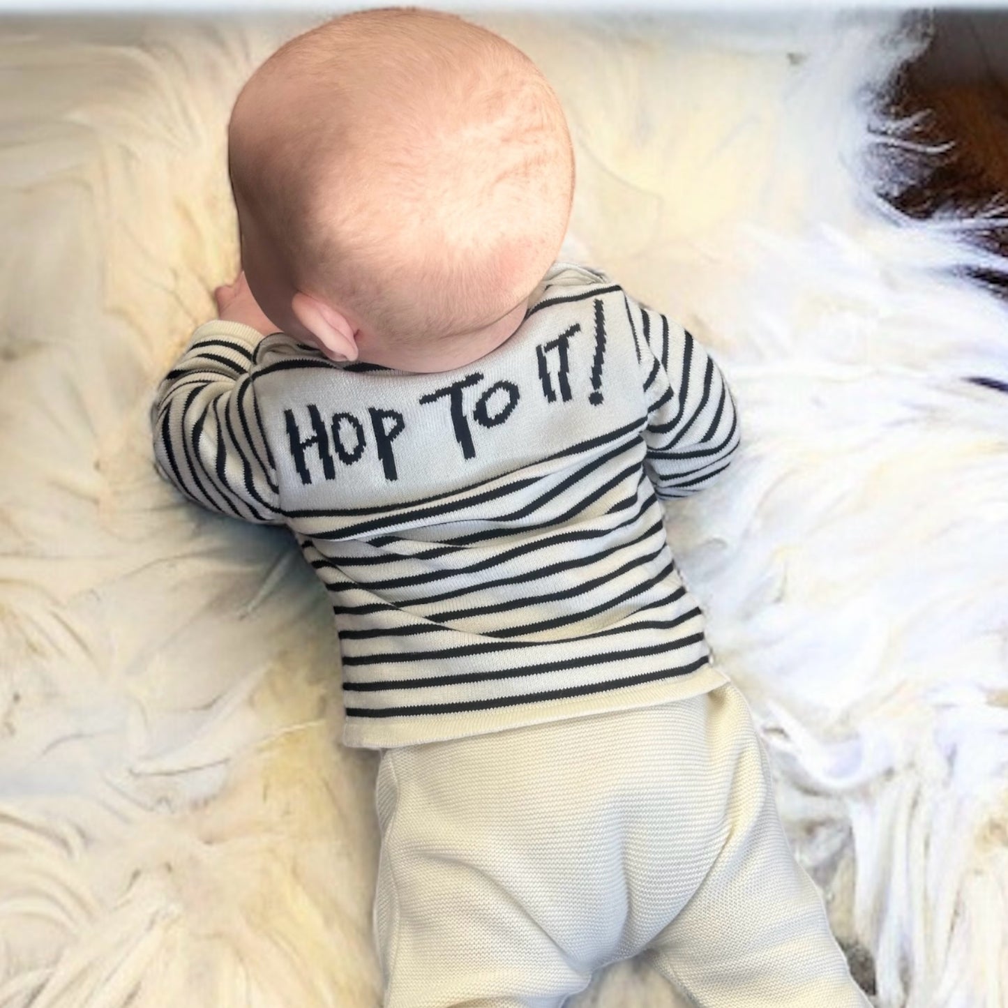 Fable & Bear, jumper, Fable & Bear - Jumper, Bunny stripe