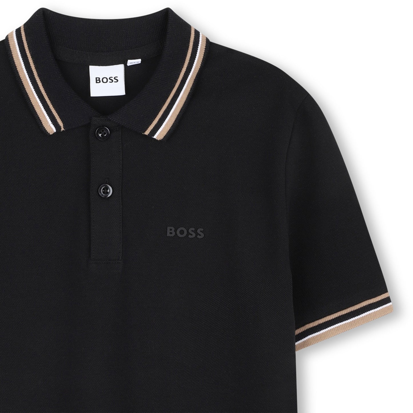 Boss - Black polo, short sleeved T-shirt