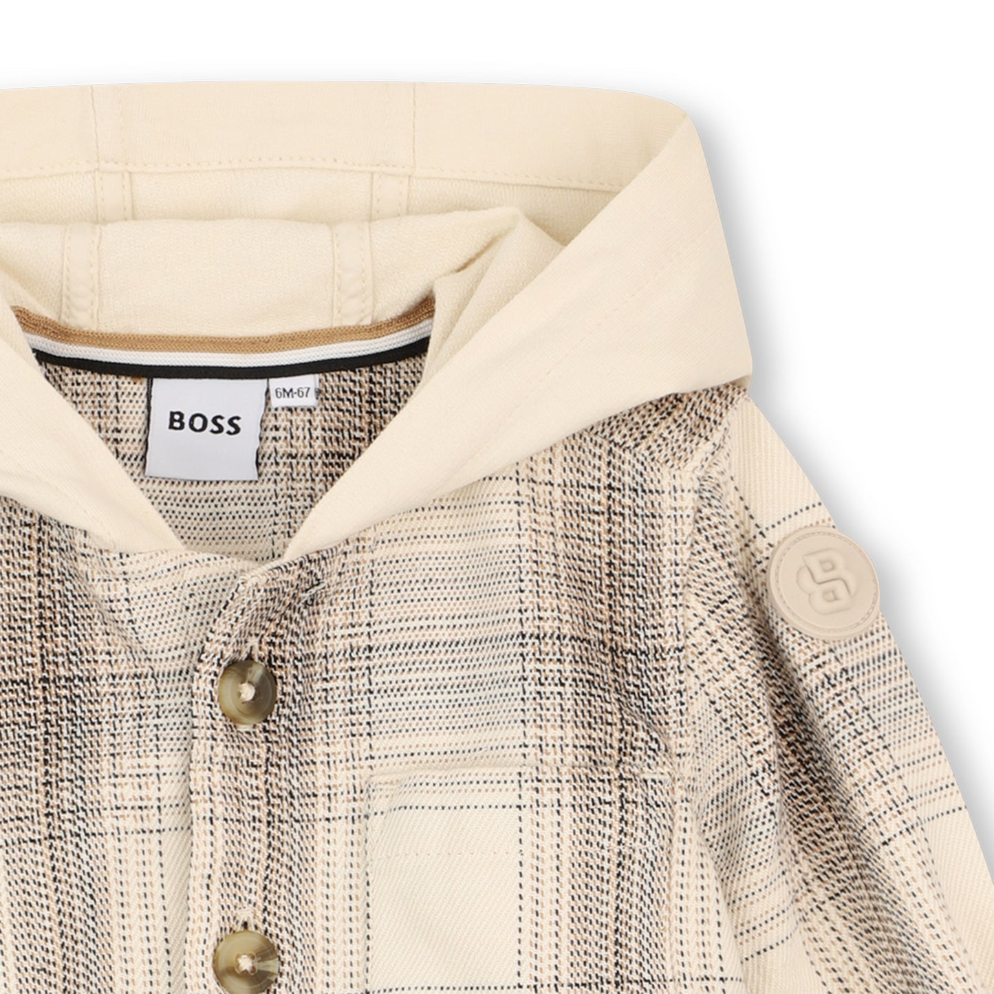 Boss - Hooded shirt, Cream (Toddlers)