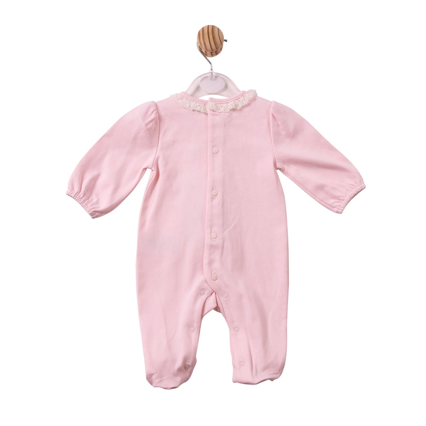 Mintini - Pale pink romper with lace detail