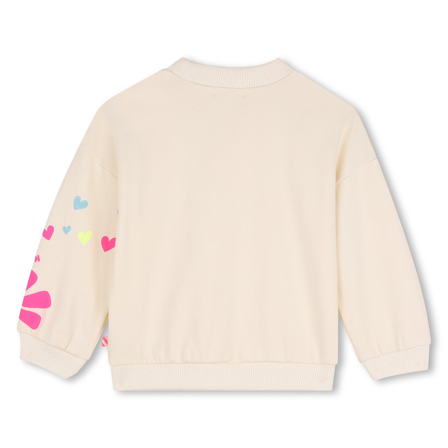 Billieblush - Cream sweat top with 'Rainbow' sparkle print
