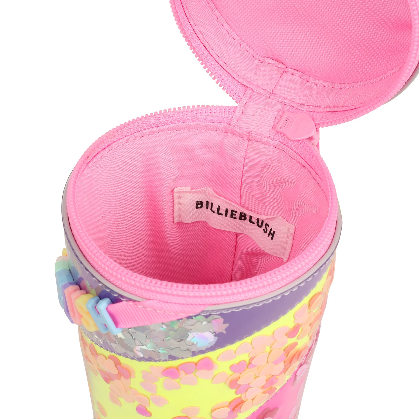 Billieblush - Pink, multicoloured cylindrical shoulder bag