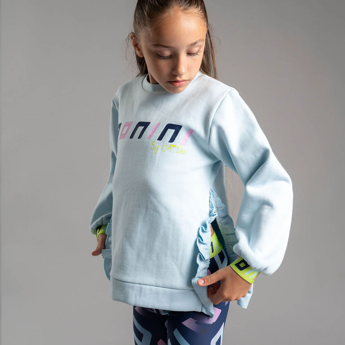 Bonini - Sky blue split side jumper, Strive