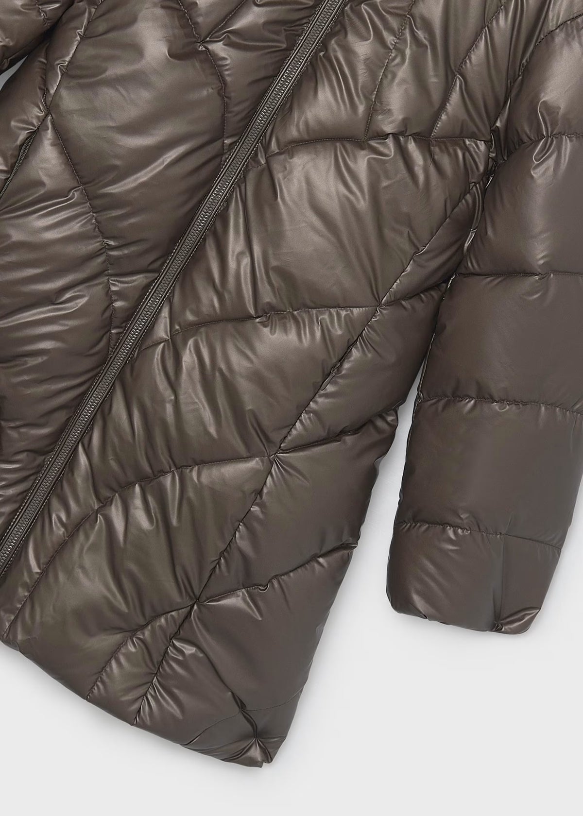 Mayoral - Chocolate padded coat with hood