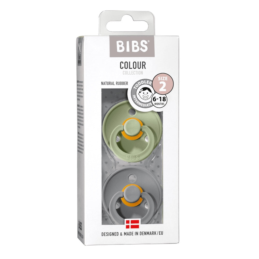 Bibs, dummy, Bibs - Twin dummy pack, Sage/Cloud