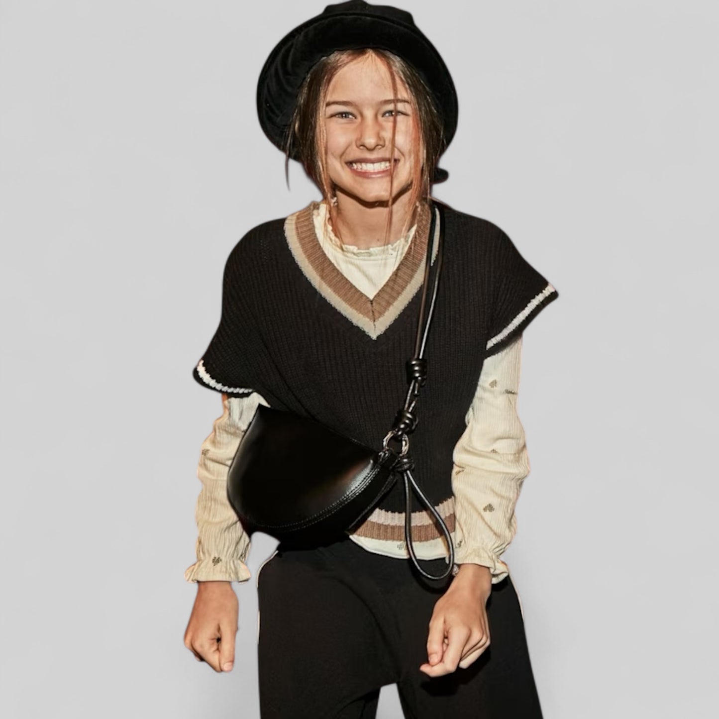 Mayoral - Black knit sleeveless top