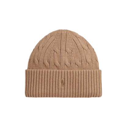 Ralph Lauren - Tan cable knit pull on hat