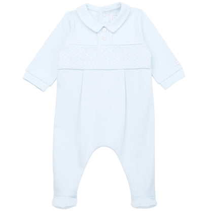 Emile et Rose, Romper, Emile et Rose - Baby boy pale blue romper, Hugh