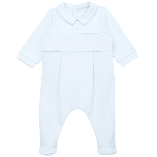 Emile et Rose, Romper, Emile et Rose - Baby boy pale blue romper, Hugh