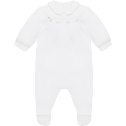 Emile et Rose - White & Beige Romper Lenny