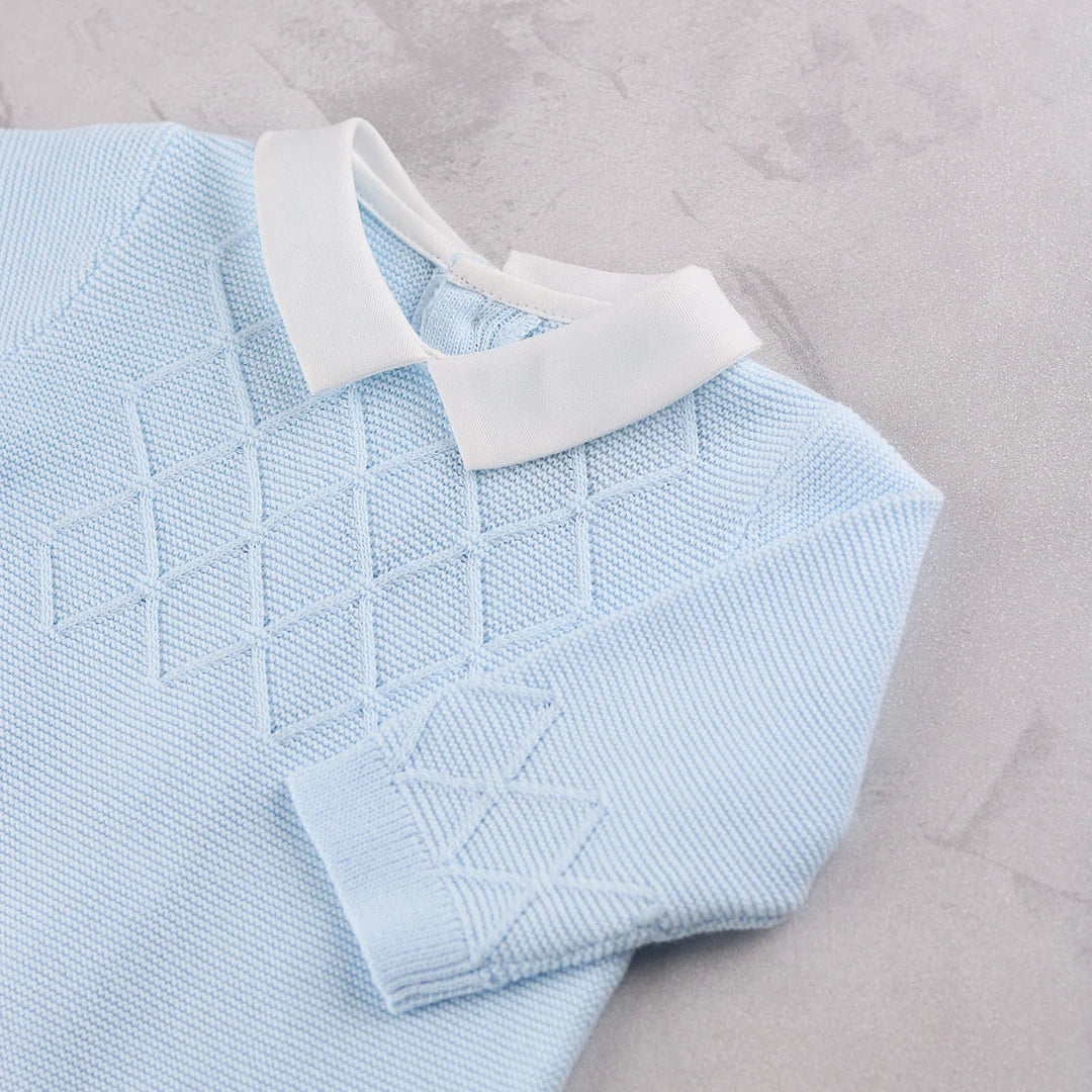 Emile et Rose - knitted set, blue