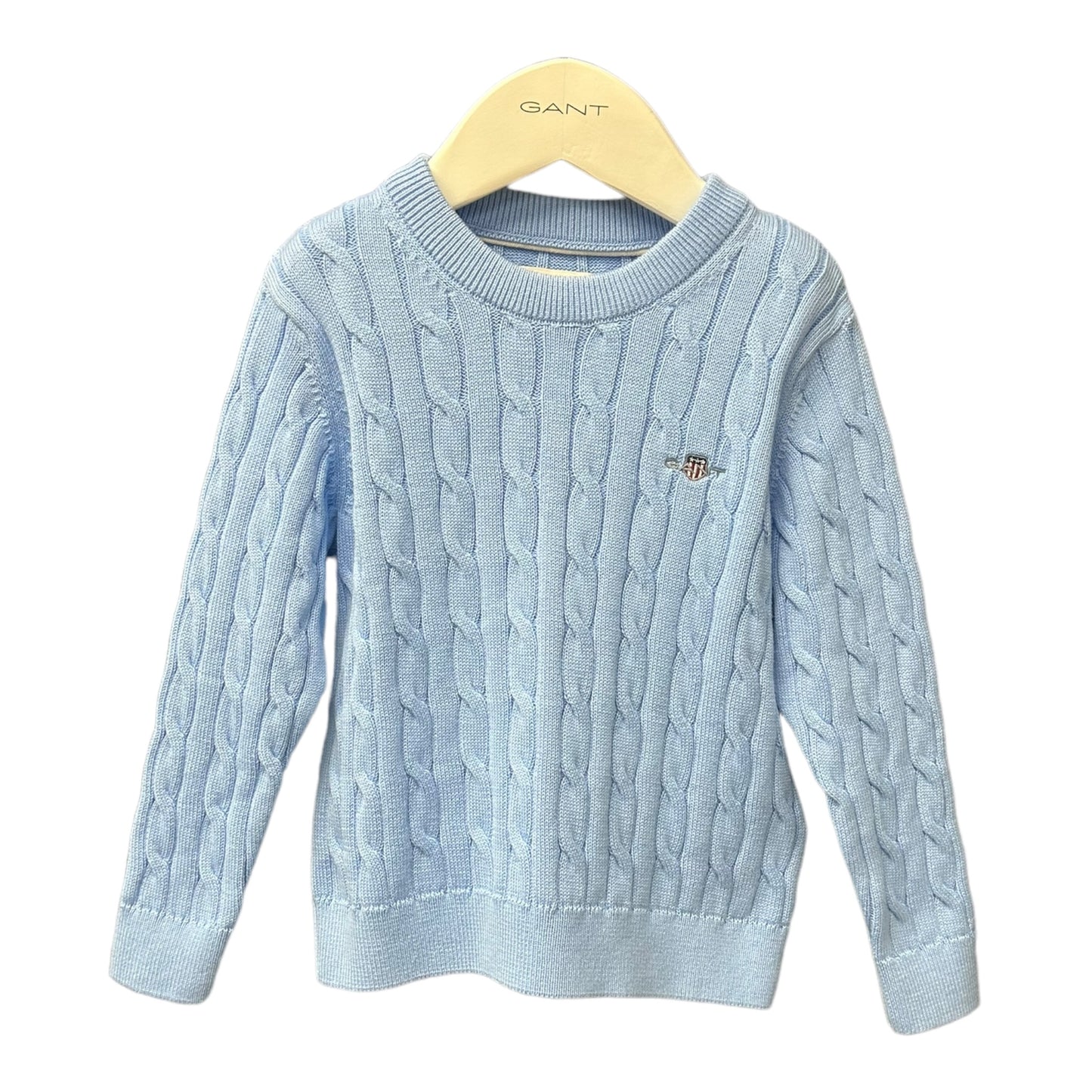 Gant, knitwear, Gant - Blue crew neck knitwear, Kids 2-8yrs