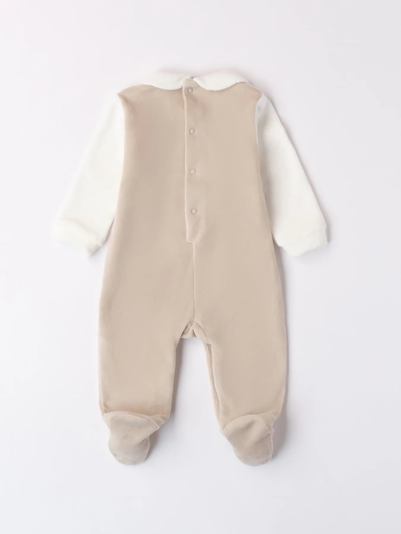 iDO, all in ones, iDO - baby all in one, cream and beige, mock dungaree