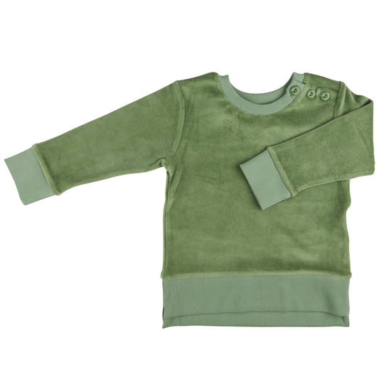 Pigeon Organics, sweatshirts, Pigeon Organics - Velour sweatshirt, basil green