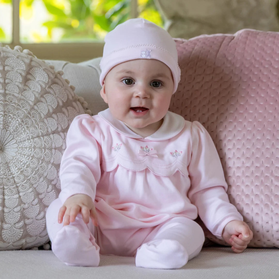 Emile et Rose - Light pink romper with matching hat