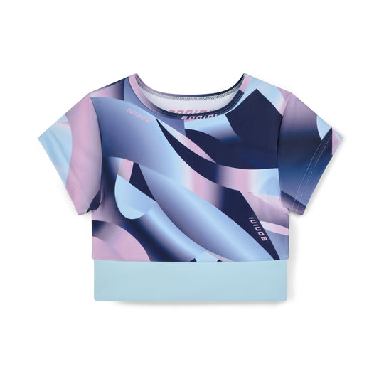 Bonini - Sky blue print, sports crop top