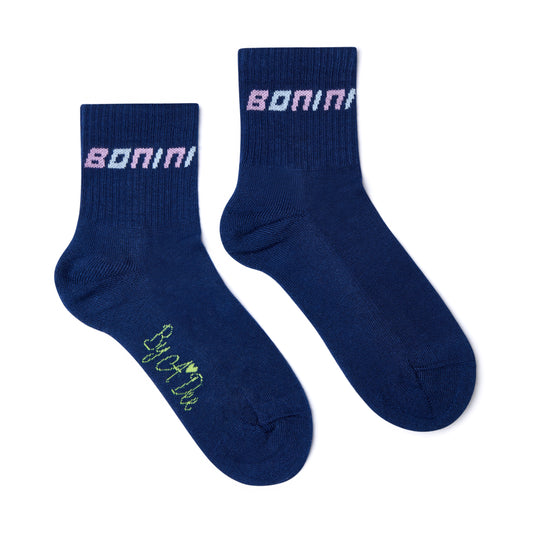 Bonini - Navy sports socks, Twirl