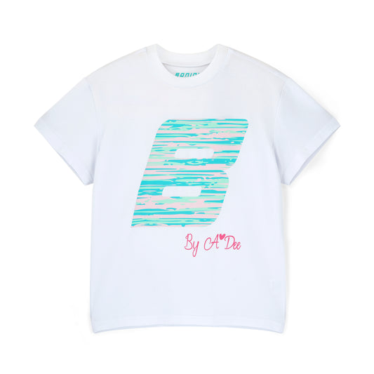 Bonini - White T-shirt with  mint “B’ logo print on front