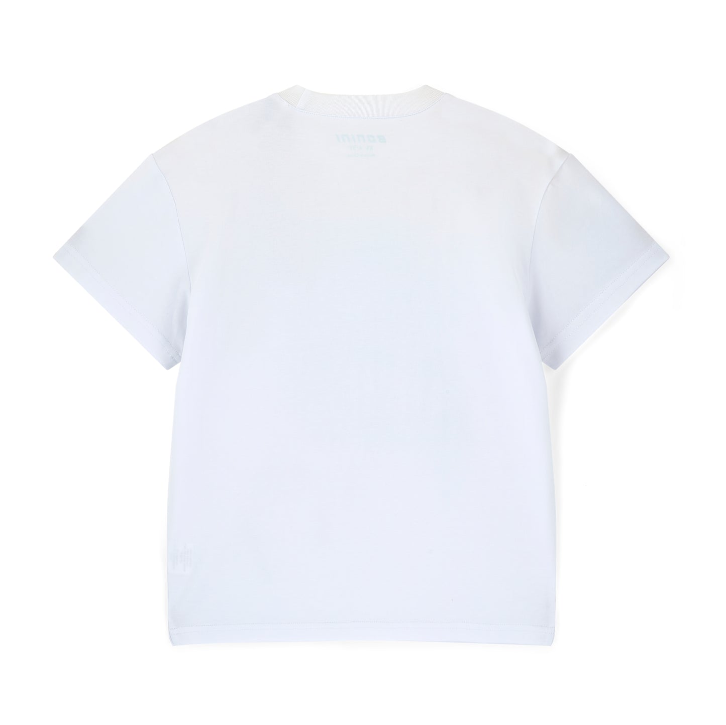 Bonini - White T-shirt with  mint “B’ logo print on front