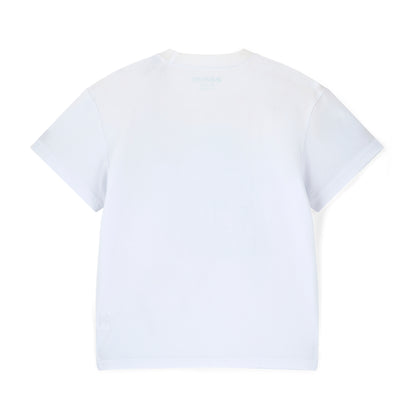Bonini - White T-shirt with  mint “B’ logo print on front