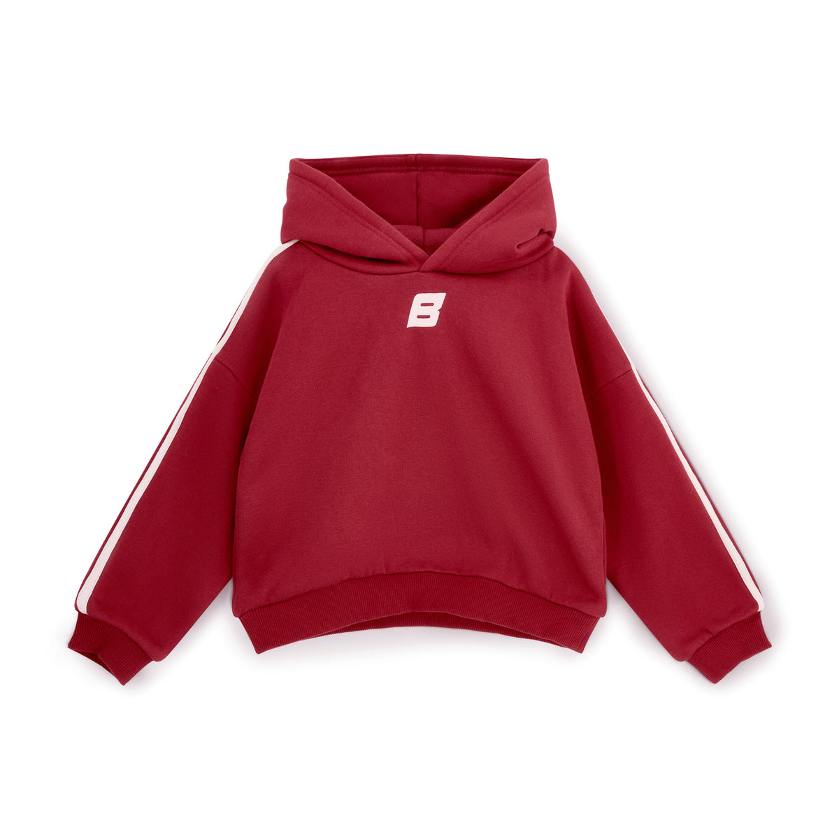 Bonini - Burgundy logo piping hoodie