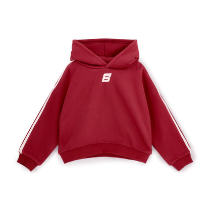 Bonini - Burgundy logo piping hoodie