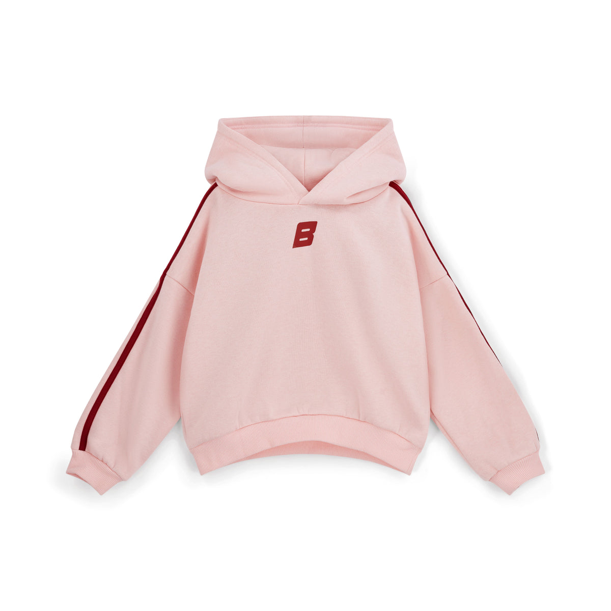 Bonini - Light pink, logo, piping hoodie