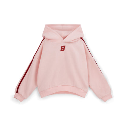 Bonini - Light pink, logo, piping hoodie