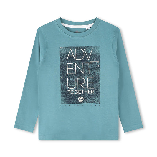 Timberland, top, Timberland - Long sleeved Top, Teal, 4-12yrs