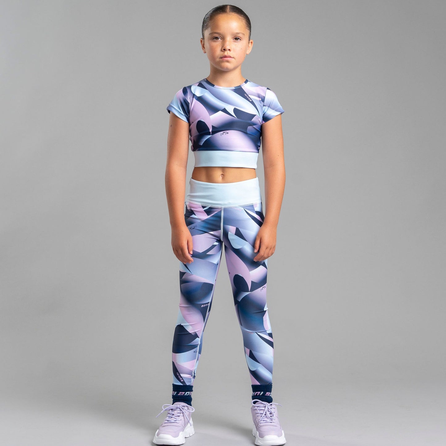 Bonini - Sky Blue, printed leggings, Sprint