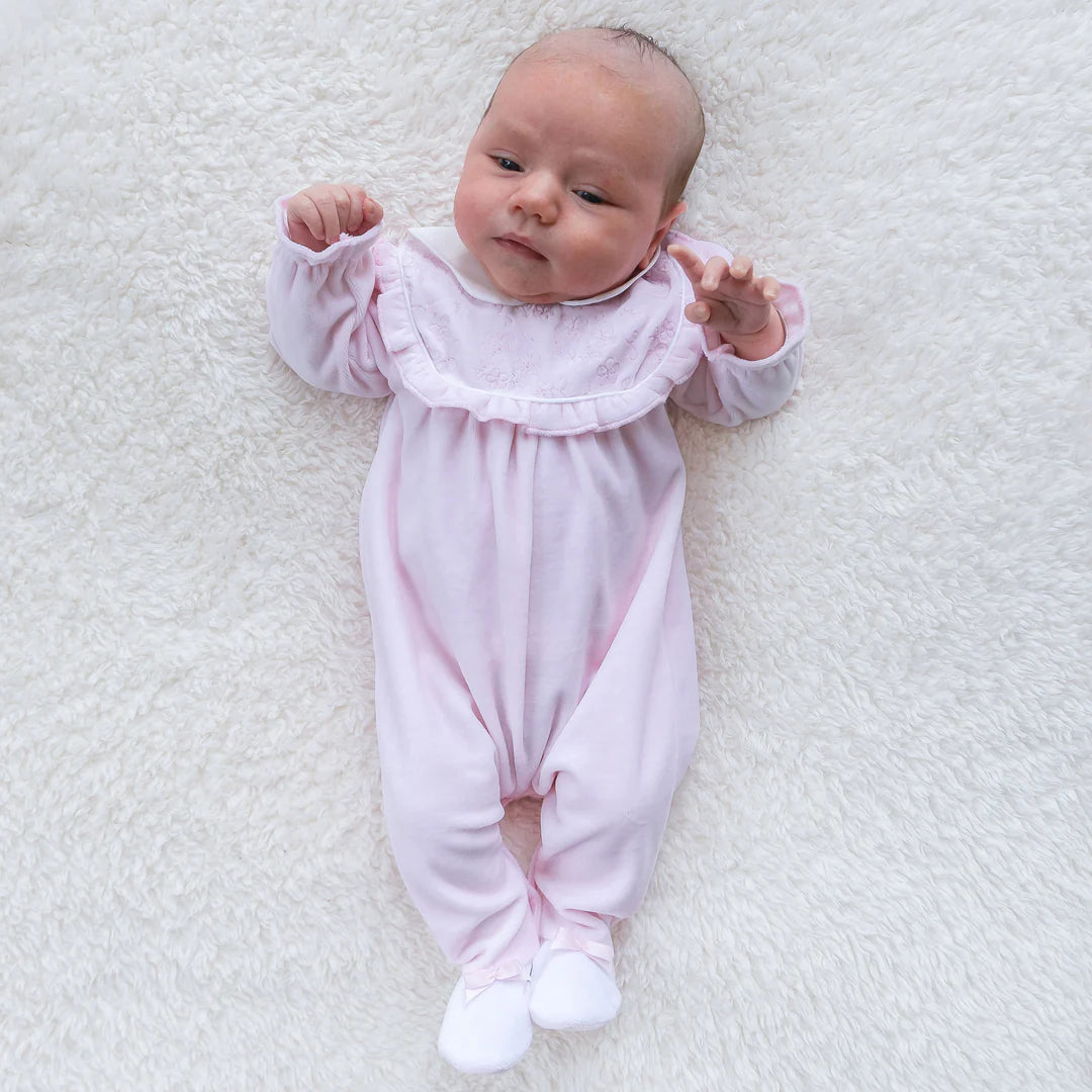 Emile et Rose - Pink velour Romper, Maddy