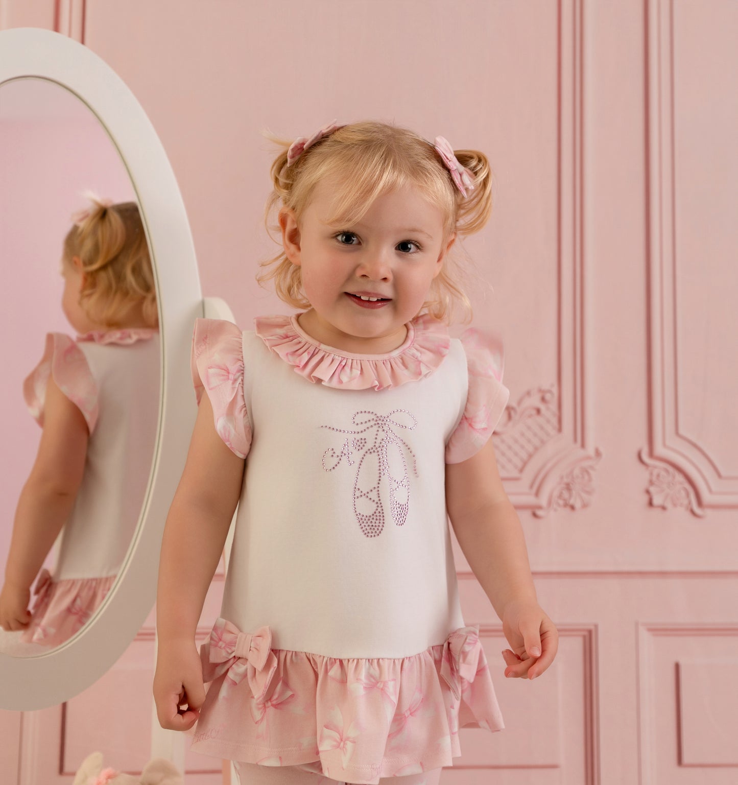 Little A - 2 piece legging set, pink blossom