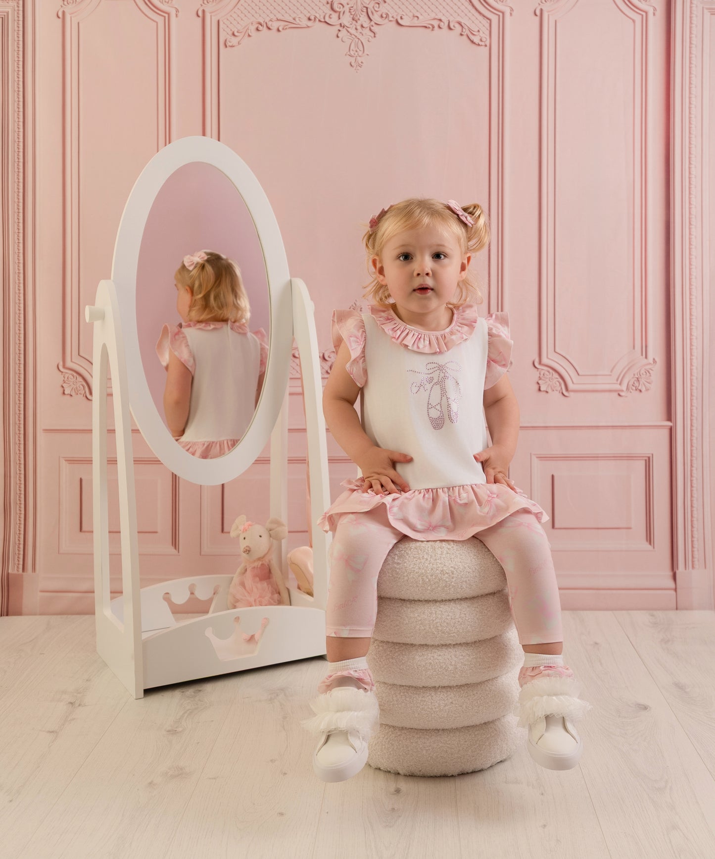 Little A - 2 piece legging set, pink blossom
