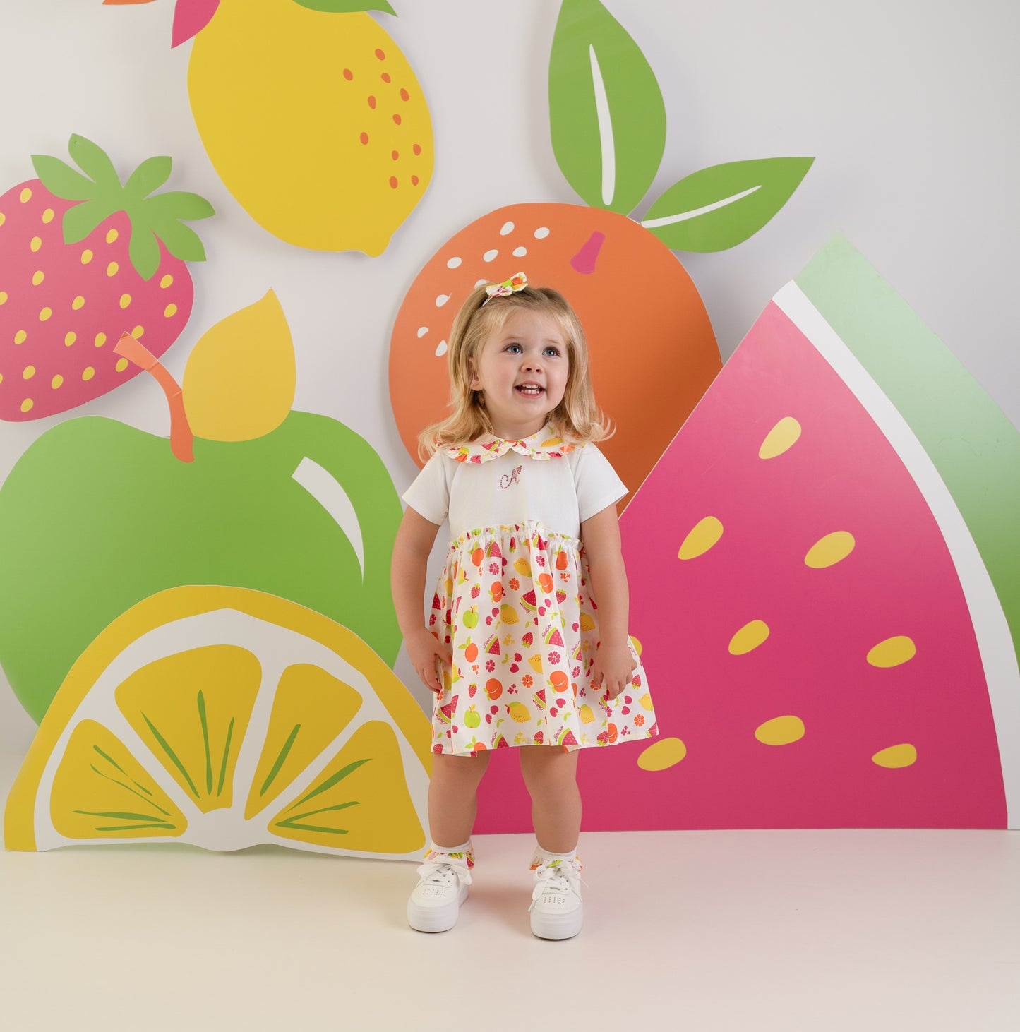 Little A - Fruit dress with matching pants