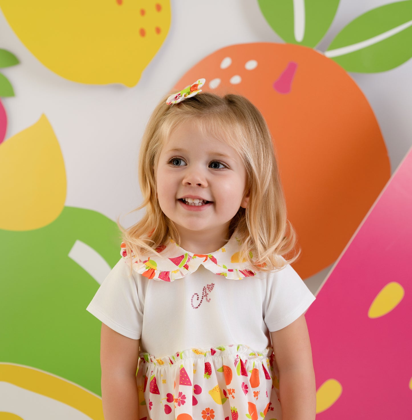 Little A - Fruit dress with matching pants
