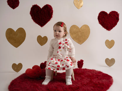 Little A, dresses, Little A - Heart print bow dress