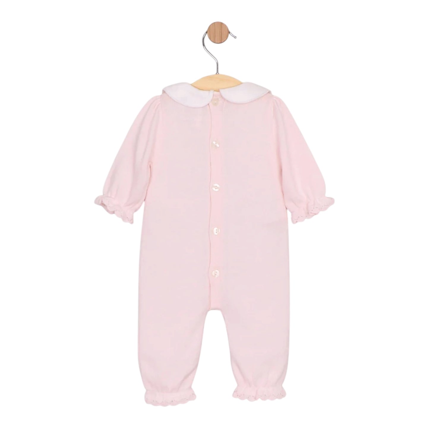 Emile et Rose - Light pink knit Romper with matching hat, Marnie
