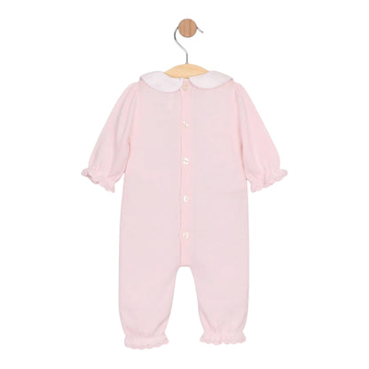 Emile et Rose - Light pink knit Romper with matching hat, Marnie