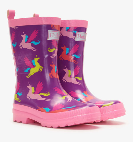 Hatley, raincoat, Hatley - Pretty Pegasus Rain Boots and socks