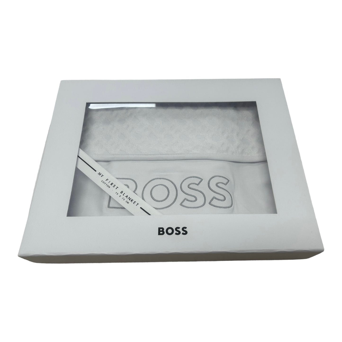 Boss, Blankets, Boss - White blanket, Embroidered BOSS branding