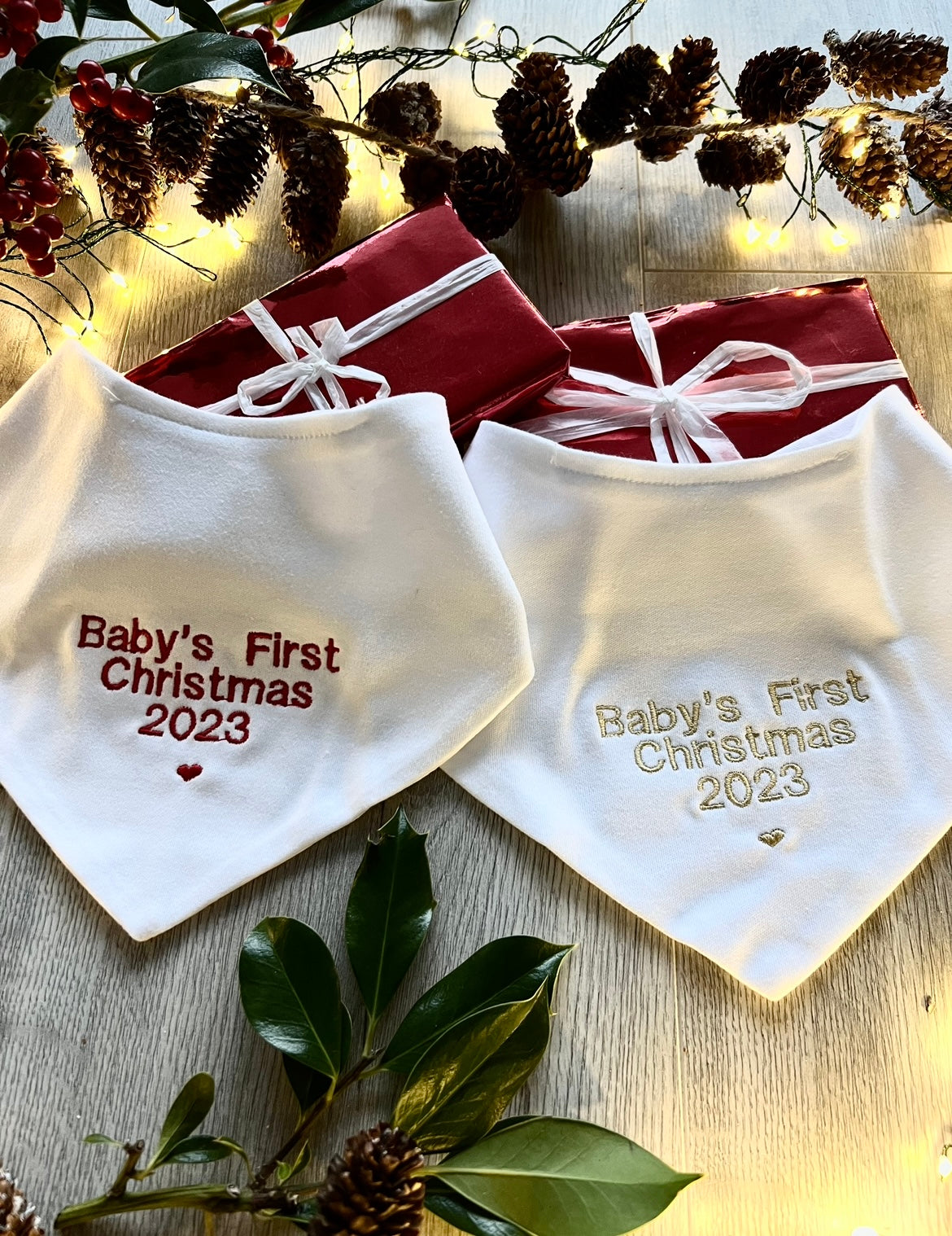 Betty Mckenzie - Personalised / Baby's first Christmas bib