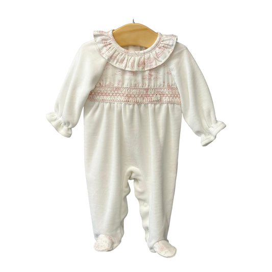 Deolinda - Velour romper, Off White