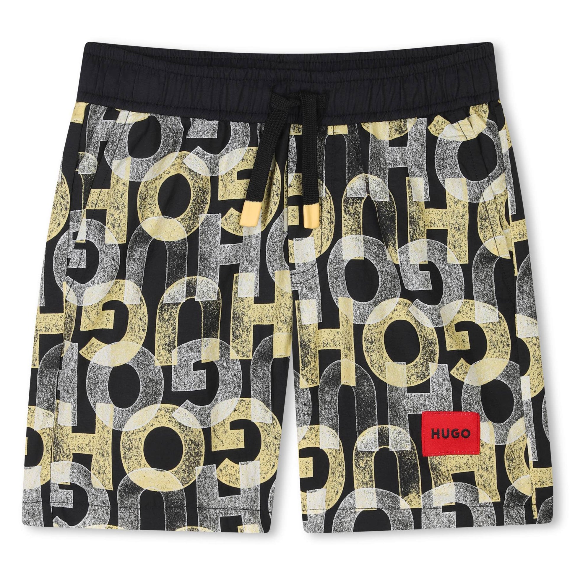 Hugo, Shorts, Hugo - HUGO all over  lemon and black  print, swim shorts